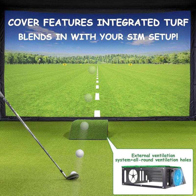 BEUTFQL Metal Golf Simulator Projector Cover - Floor Mounted Enclosure for LED Projectors with Cooling Fan - Durable Protection for Your Golf Simulation.Ideal Golf Gift - Image 5